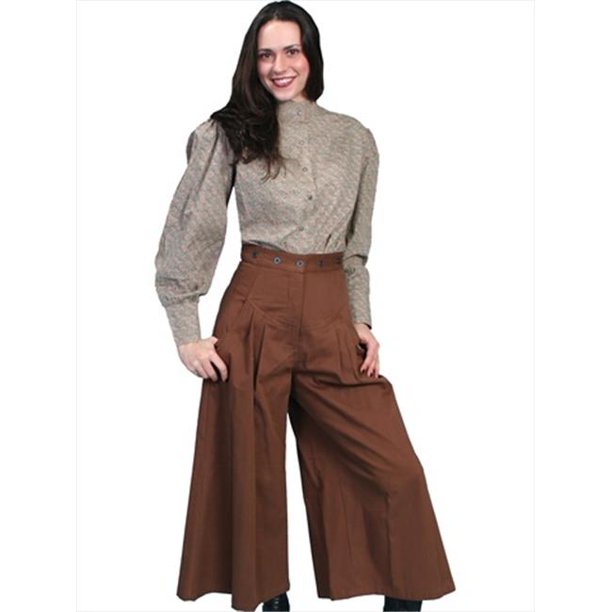 (image for) Old West Style Brushed Twill Cotton Riding Pants (Size: 10 / Tan)